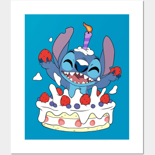 Happy Birthday Stitch Posters and Art